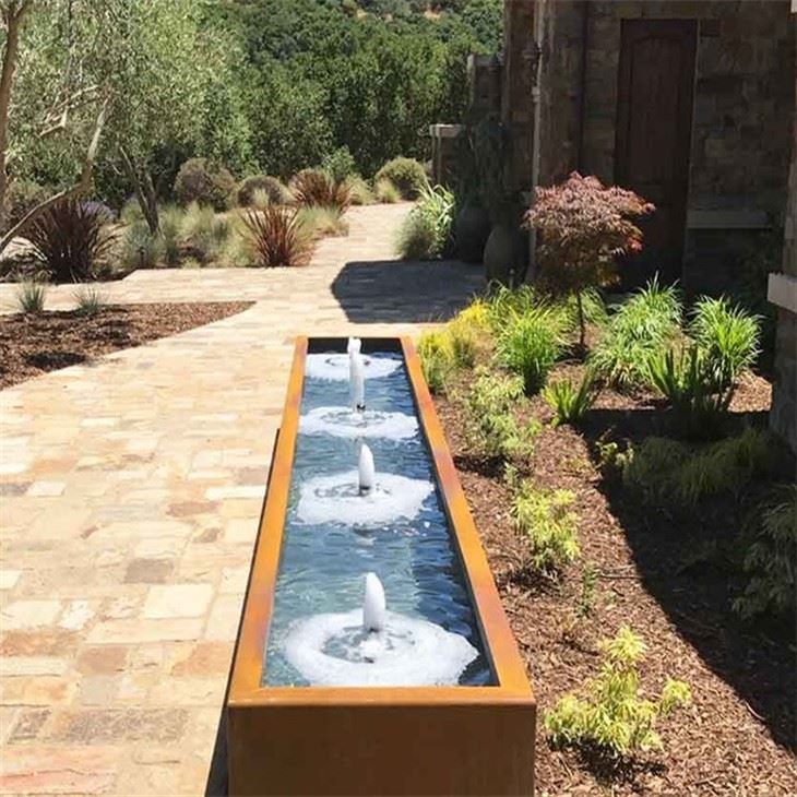 Garden Corten Steel Water Fountains