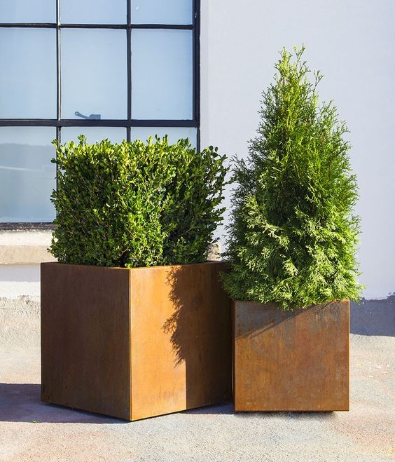Large Outdoor Tree Metal Planter